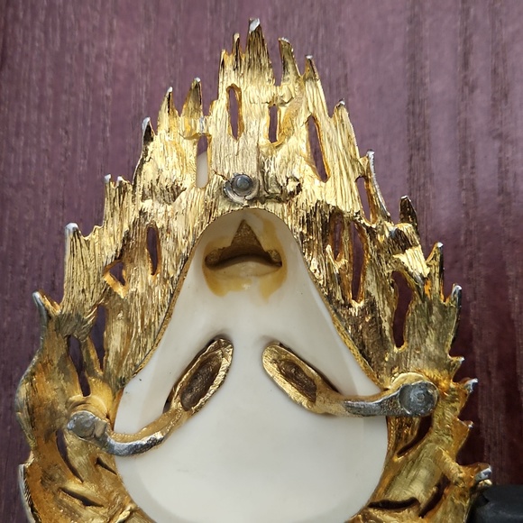 Lion head necklace on gold plated heavy chain. Razza - Picture 5 of 11